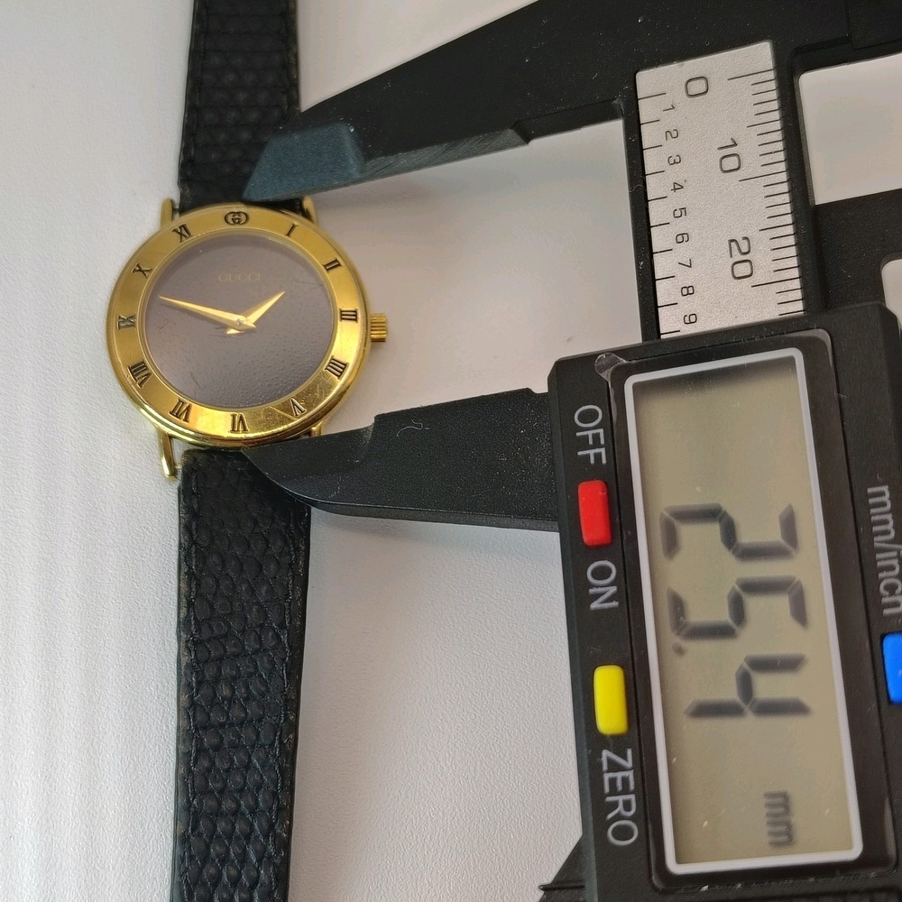 Vintage 1992 Authentic‎ GUCCI 3001L Swiss Womens Quartz Watch Lizard Skin band - Picture 9 of 11